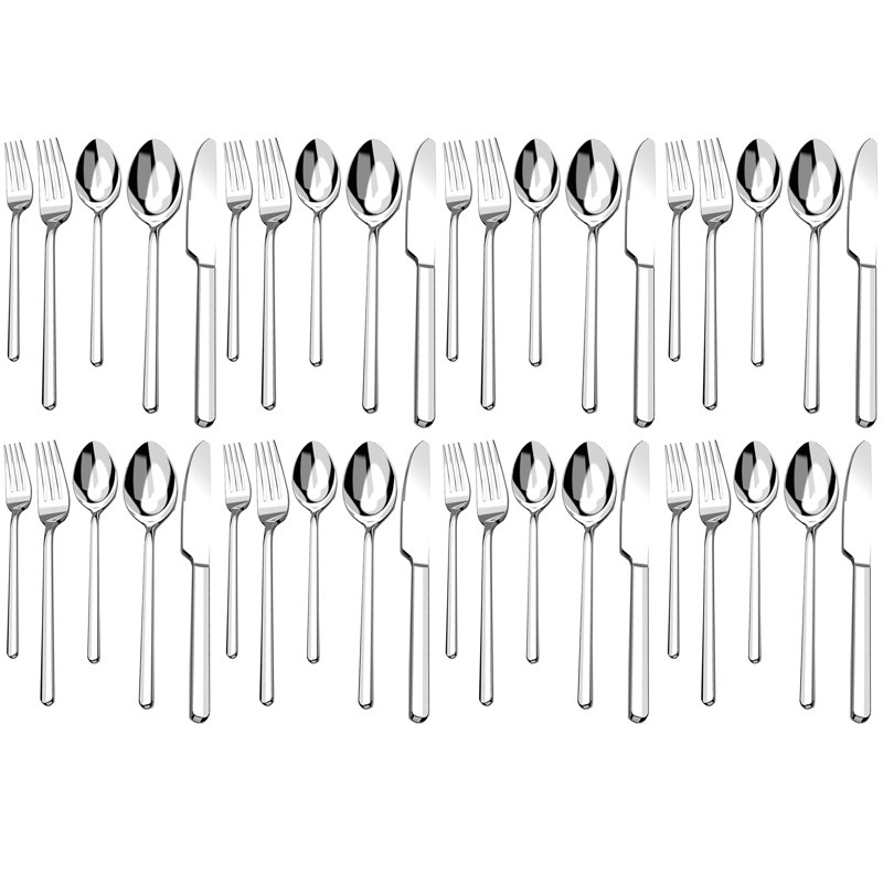 40 Pcs Flatware Cutlery Set, Dishwasher Safe
