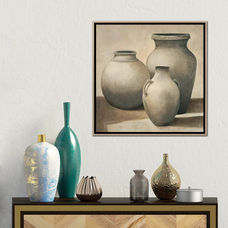 Collezione di vasi - reproduction d'art murale - toile encadrée, H 18 po x l 18 po, Impression encadrée sans passe-partout