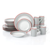 Resean 24 Piece Porcelain China Dinnerware Set - Service for 6
