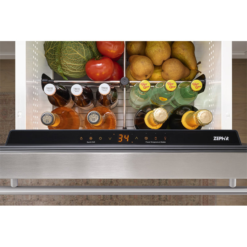 Zephyr Presrv 24" Stainless Steel Built-In Single Zone Refrigerator Drawers