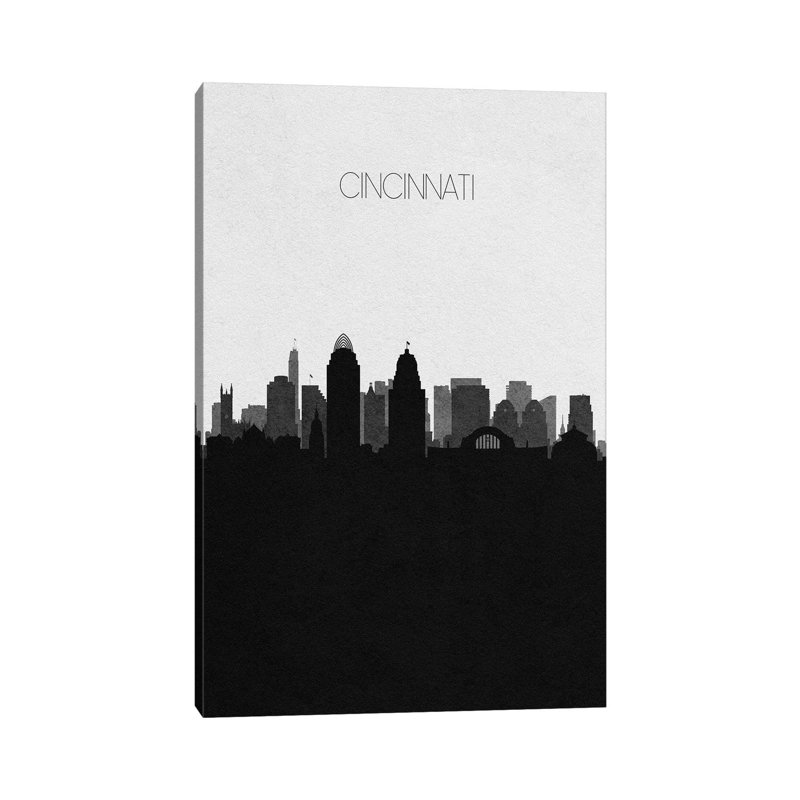 Cincinnati, Ohio City Skyline by Ayse Deniz Akerman - Wrapped Canvas Gallery-Wrapped Canvas Giclée, 30.48 cm H x 45.72 cm W