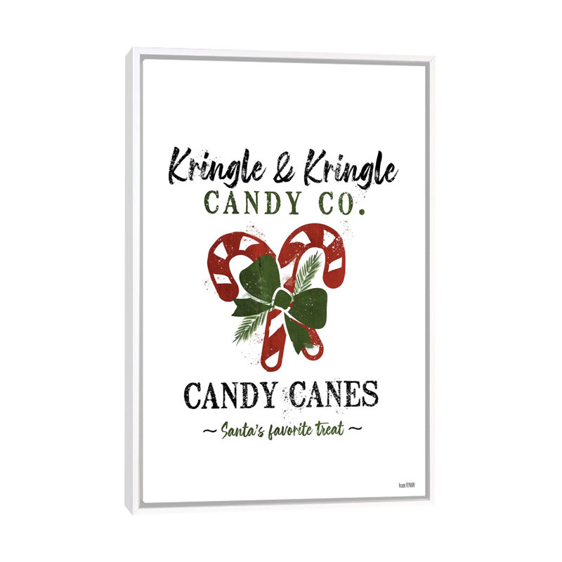 «Kris Candy Co.» par House Fenway - reproduction imprimée, Toile blanche encadrée, Pas de tapis, H 26 po x l 18 po x 1,5 po