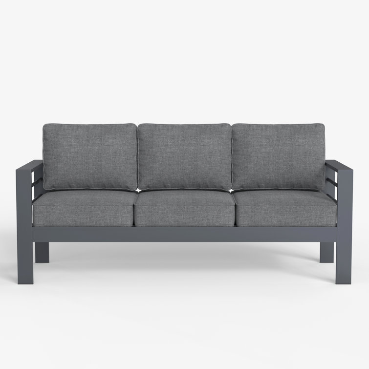 Alturas Standalone Product 73" Wide Outdoor Reversible Patio Sofa with Cushions