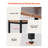 5 Tier Corner Bookshelf Tall Corner Bookcase with 4 Hooks L-Shaped Storage