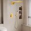 2 jets 9 po Pomme de douche murale double fixe et portable 2,2 gal / min-114001193