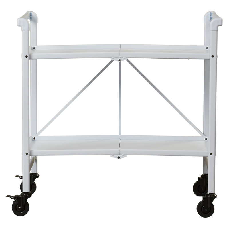 Ludlow Metal Bar Cart, White