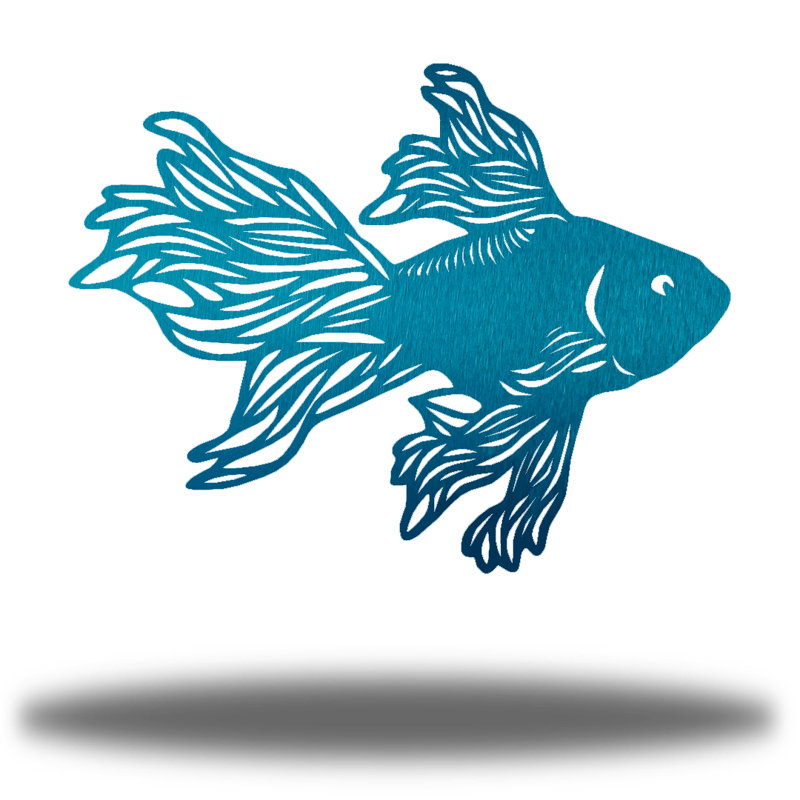 Décoration murale Yalamanchili Betta, H 12 po x l 12 po x P 0,0125 po, Bleu sarcelle