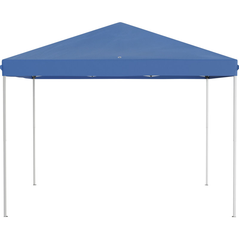 Tente escamotable 10 'X avec filet. Pavillon de jardin instantané pour regarder les nuages à l'extérieur. Bleu, hauteur réglable, salle 10 détente.