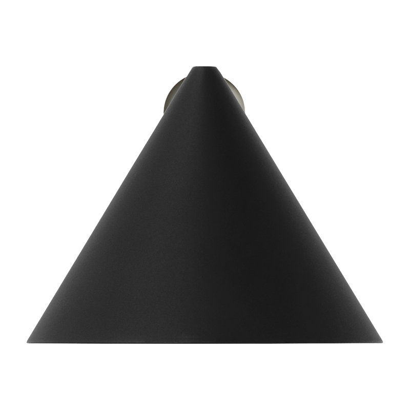 Midrand Solid Brass 1 - Light LED Armed Sconce, Nightshade Black, Nightshade Black
