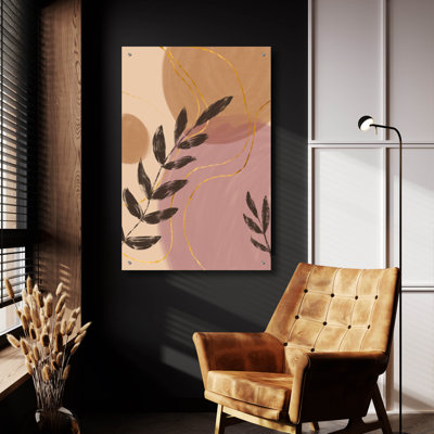  «Abstraction Leaves» par Svetlana Aleynikova, art mural en verre acrylique, 24 po x 36 po