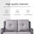 Bonia 51.18'' Wide Straight Loveseat with Cushions-121087633-121087632