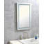 Miroir de salle de bain 32 po x 20 po à DEL avec façade et rétroéclairage, miroir de meuble-lavabo mural, anti-buée, mémoire, 3 couleurs, réglable en continu