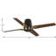 Ventilateur de plafond standard à 4 pales 52 po Lindale-839374711