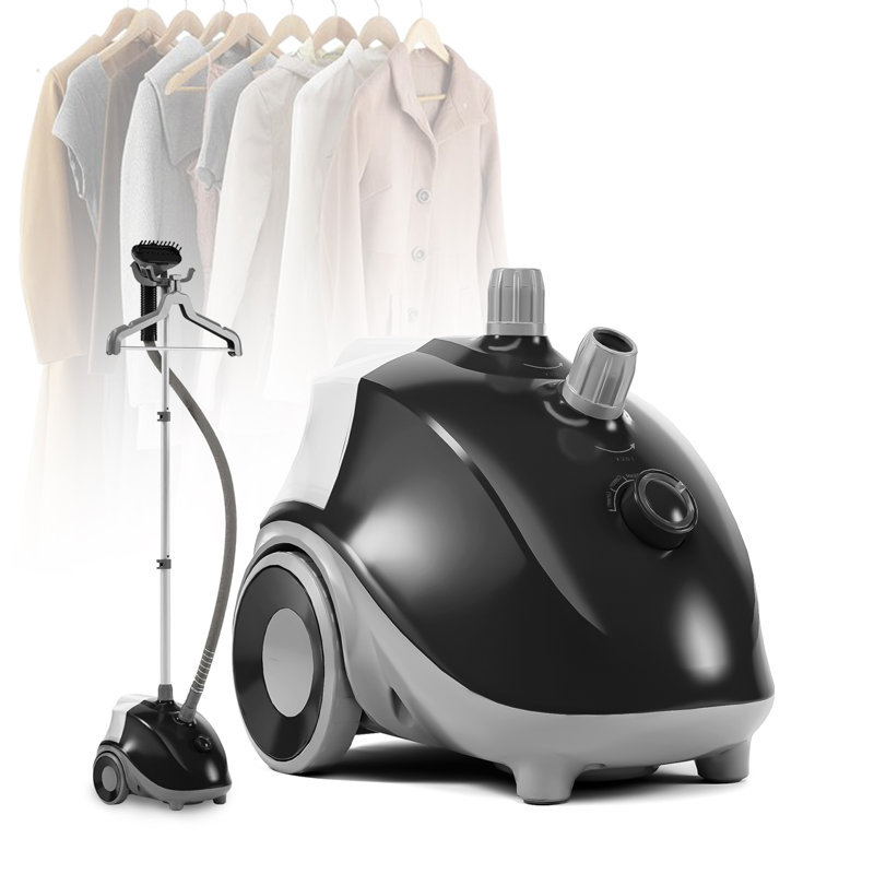 Full Size Fabric Steamer,Wet and Dry Portable Handheld Steam Iron, Black/Gray
