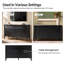 Buffet 2 portes 2 tiroirs avec gestion des câbles et tablettes réglables Aggie-129910047