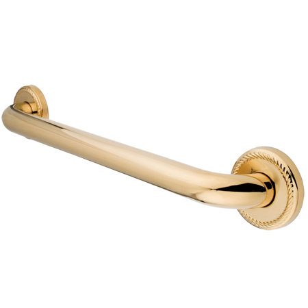 Made to Match Laurel Designer Grab Bar, Polished Brass, 16"