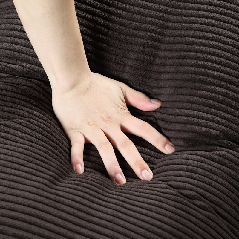 Canapé modulaire réversible 105 po Corduroy, Chocolat
