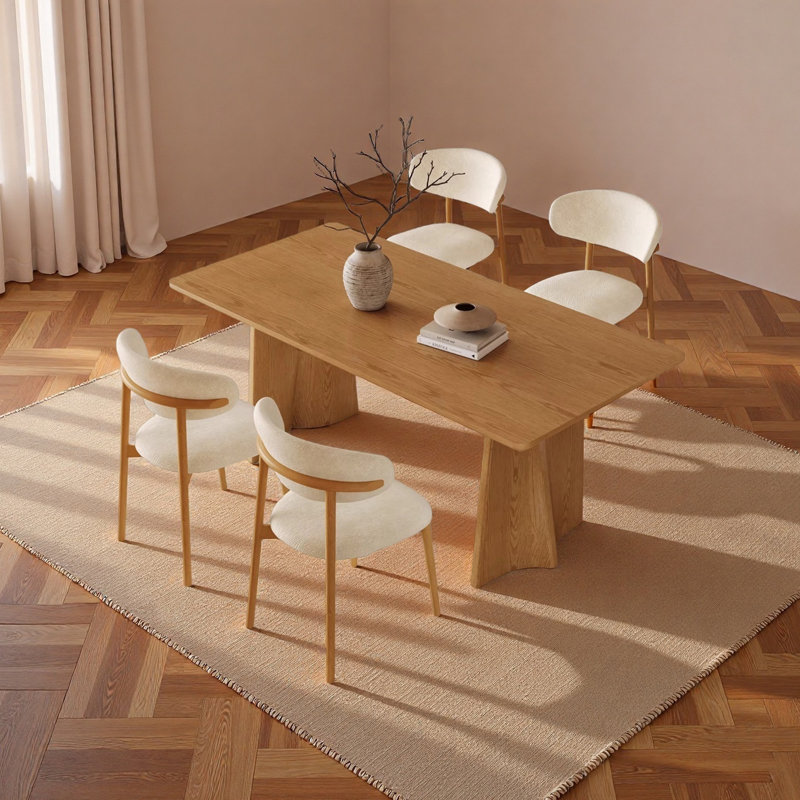 Table de salle à manger Exquise, H 29,52 po x L 62,99 po x l 31,49 po, 5 pièces: table, 4 chaises