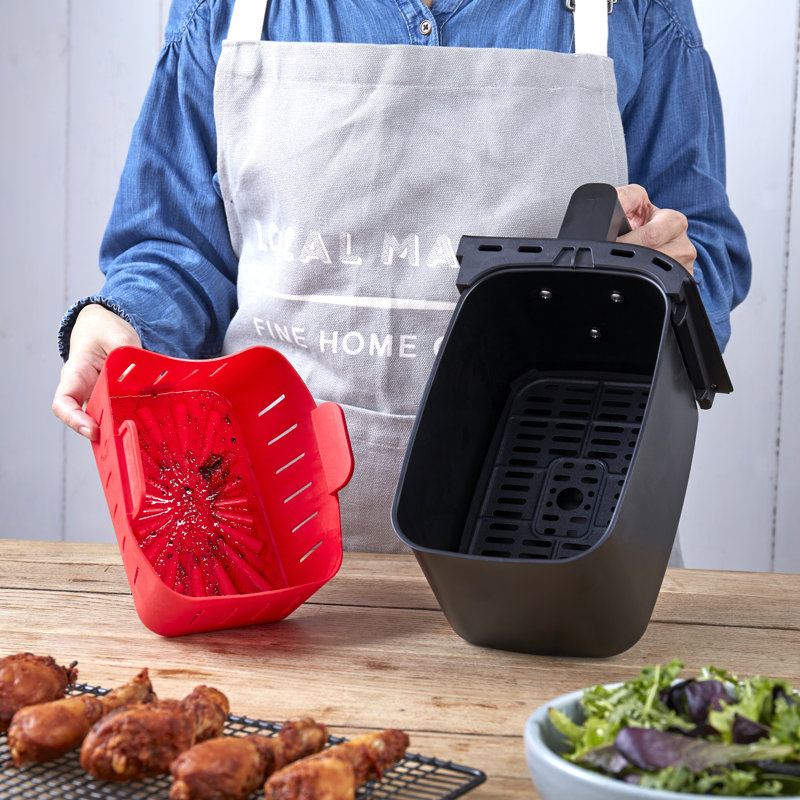 Wafe Air Fryer Liner Dual, Red/Grey