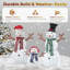 Décorations de Noël bonhomme de neige scintillantes en tissu, bonhomme de neige illuminé 3D avec 200 lumières DEL et attaches à fermeture éclair-1504323648