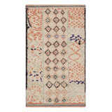 Moroccan Hand Knotted Silk Geometric Area Rug