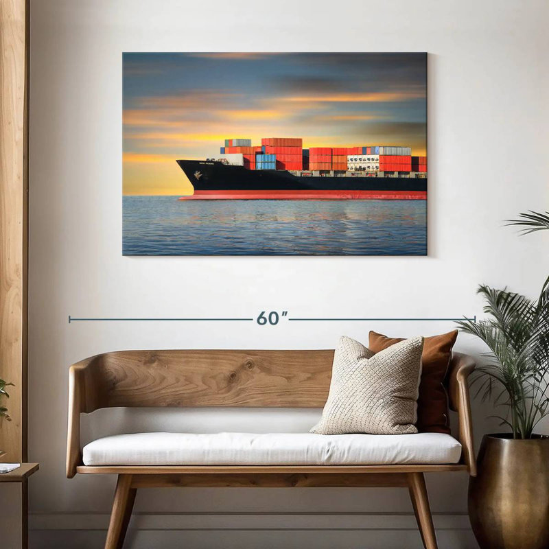 Cargo Ship, 30" H x 45" W