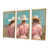 Toile avec cadre flottant or