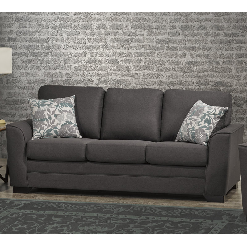 Laeticia Upholstered 84'' Sofa, Charcoal