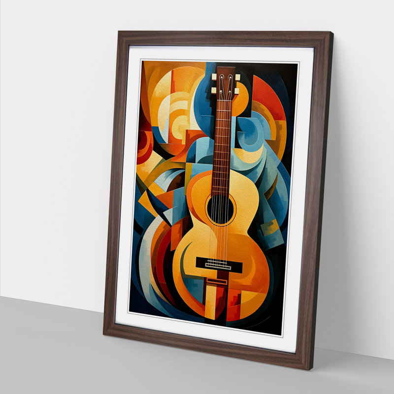 Guitar Cubism No.2 - Framed Print