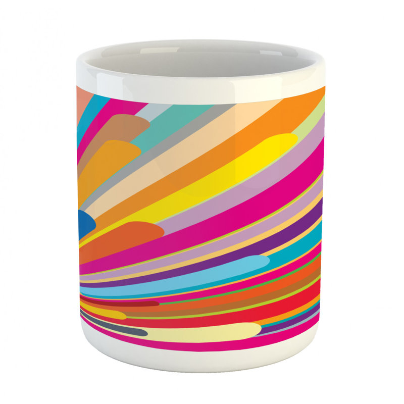 Grande tasse à café arc-en-ciel