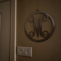 Charlton Home® Metal Single Letter Circle Monogram Wall Decor