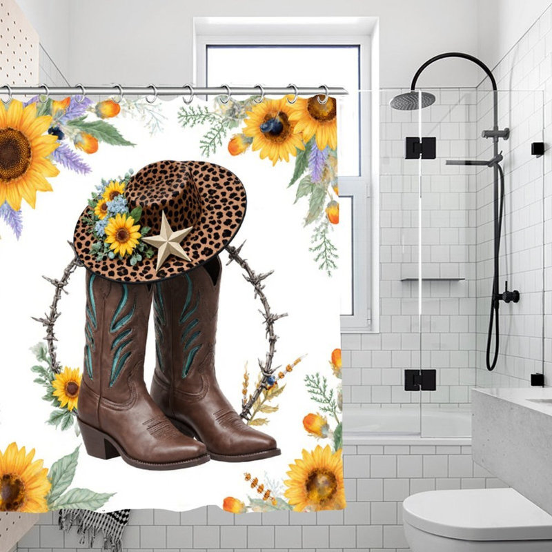 Rideaux de douche Western Cowboy, 71 x 71