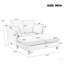 Canapé-lit moderne avec méridienne avec coussins, revêtement en chenille douce et conception ergonomique pour une détente confortable-1616983711