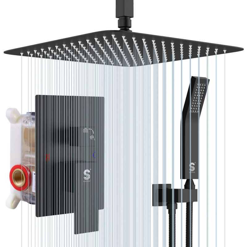 All-In-One Kit with Rough in-Valve, Matte Black