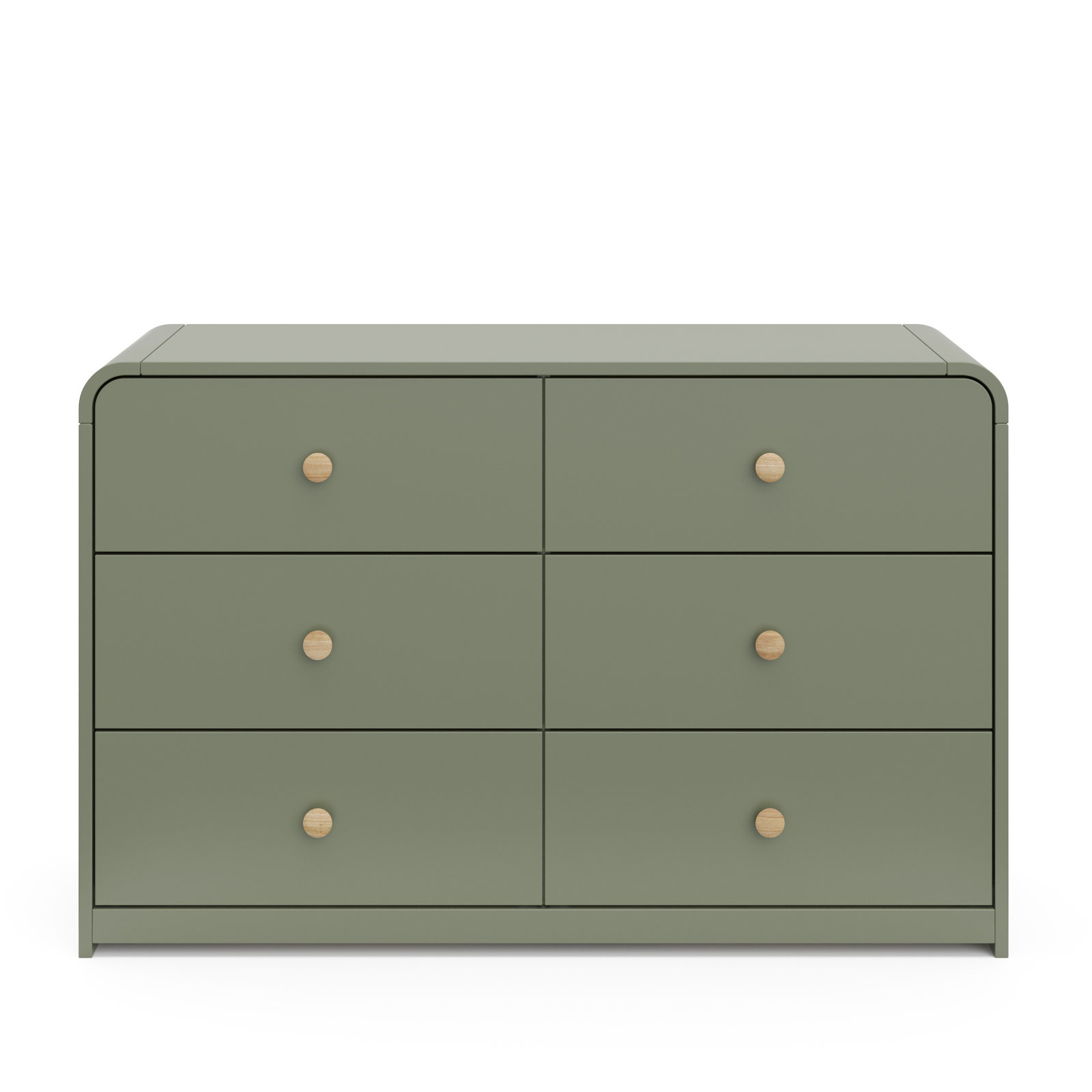 Storkcraft Santos 6 Drawer Dresser, Olive
