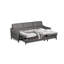 Falkirk Leather Corner Sofabed-169230809-169230810