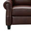 Fauteuil inclinable de club en cuir véritable de 35 po de large Analiyah-736051514