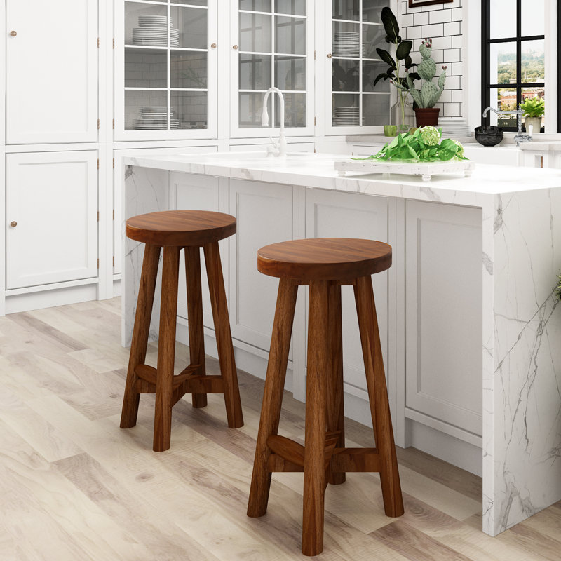 Solid Teak Wood Barstool