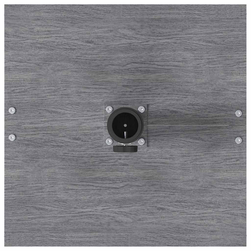 Steel Umbrella Base, Dark Wood