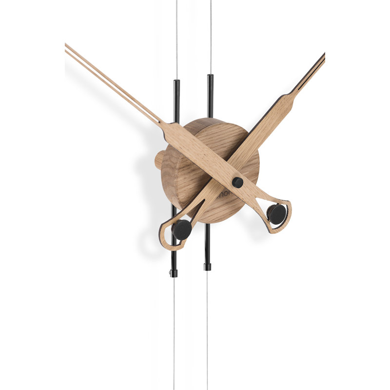 Pendulo Pendulum Wall Clock, Oak/Graphite