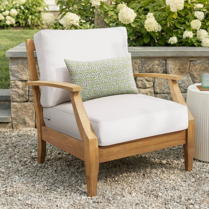 Amala Sunbrella® Outdoor Deep Seating Cushion, Sunbrella® Canvas Natural, 25" W x 25.5" D