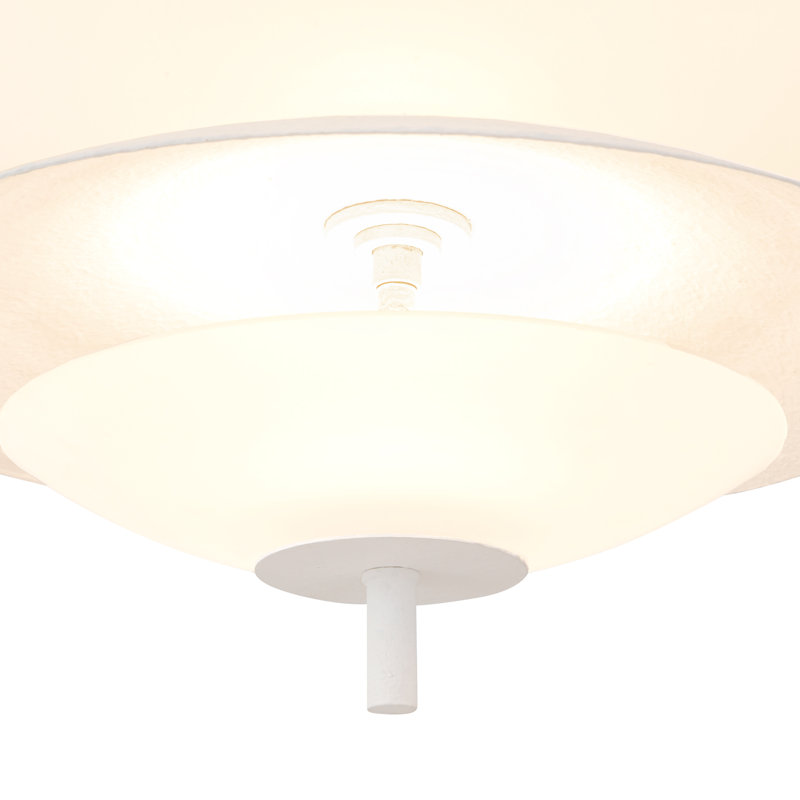 Prescott 2 - Light LED Chandelier, Antique White/Opal Matte Glass