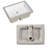 MEJE 14'' Glossy White Ceramic Rectangular Bathroom Sink with Overflow
