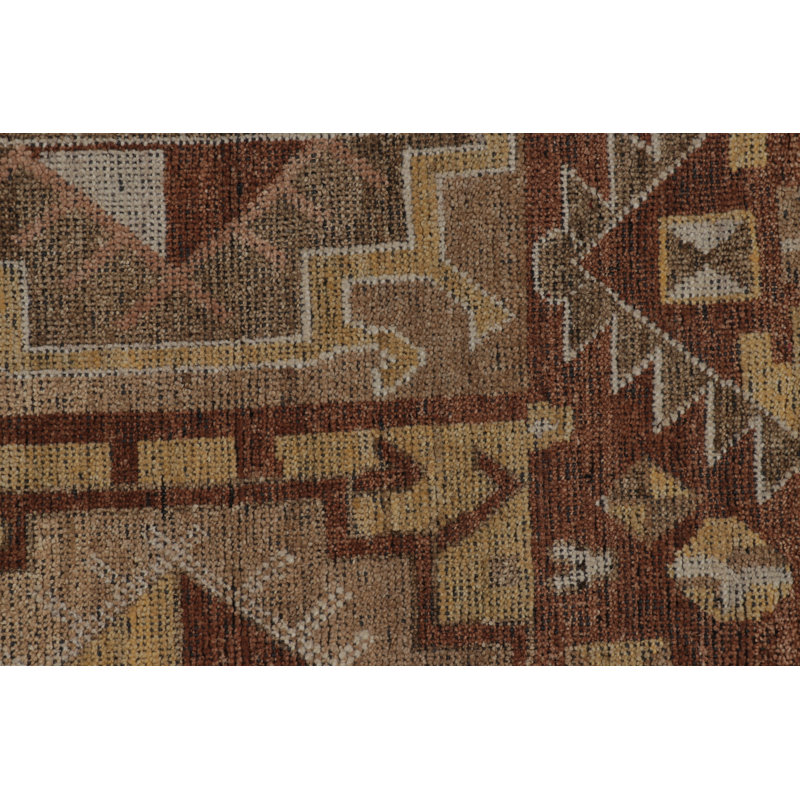 Hand Knotted Wool Geometric Area Rug, Rectangle 9' x 12'