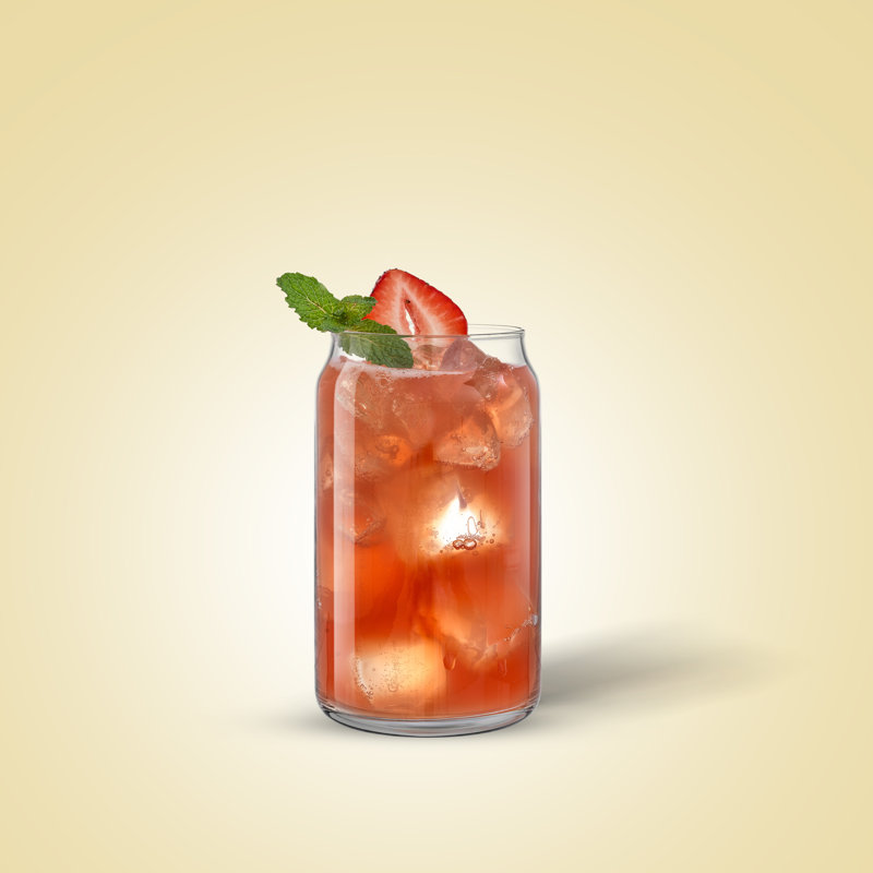Clear Glass Can Shaped Tumbler Set, 17oz, Dishwasher Safe