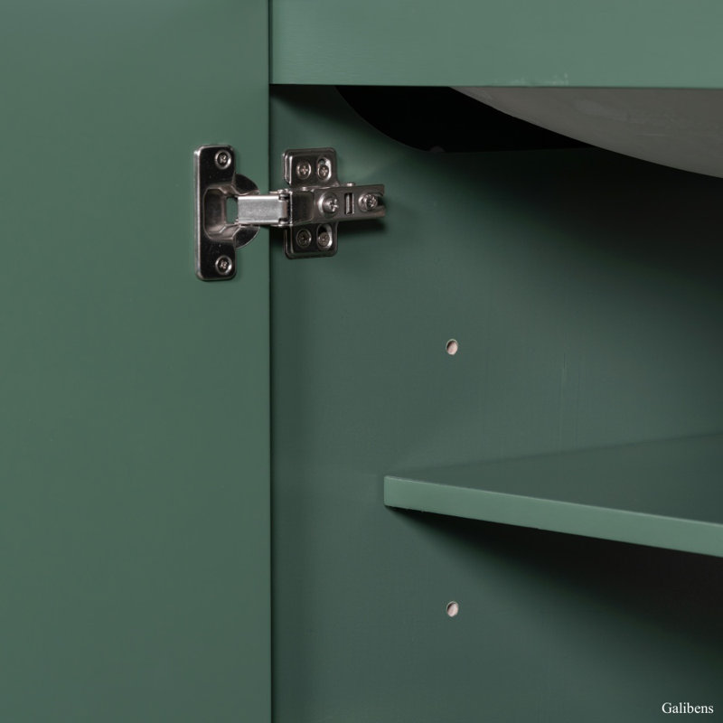 Ensemble de meuble-lavabo 36 po avec lavabo, 1 armoire et 3 tiroirs, Vert