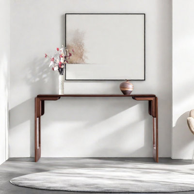 Modern Minimalist Walnut Console Table