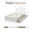 Lit plateforme avec tiroirs en bois-372778243
