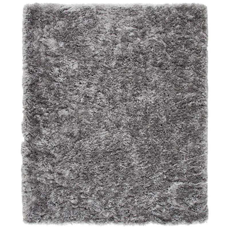 Tapis de couleur unie à poils longs touffeté à la main Canham, Rectangle 8 pi 6 po x 12 pi