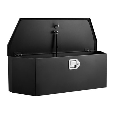 Trailer Tongue Box, 36" x 12.3" x 12" Steel Trailer Tongue Tool Box, Heavy Duty Storage Organizer with Lock and Keys, Utility Tool Chest for Pickup Truck Bed, RV, SUV, Off-Road Vehicle, Black